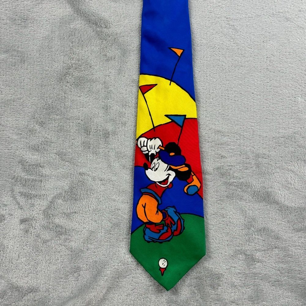 Disney Colorful Mickey Mouse Tie - Blue, Yellow, Red, Green